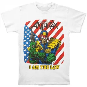 Anthrax Unisex Adult I Am The Law Vintage Cotton T-Shirt