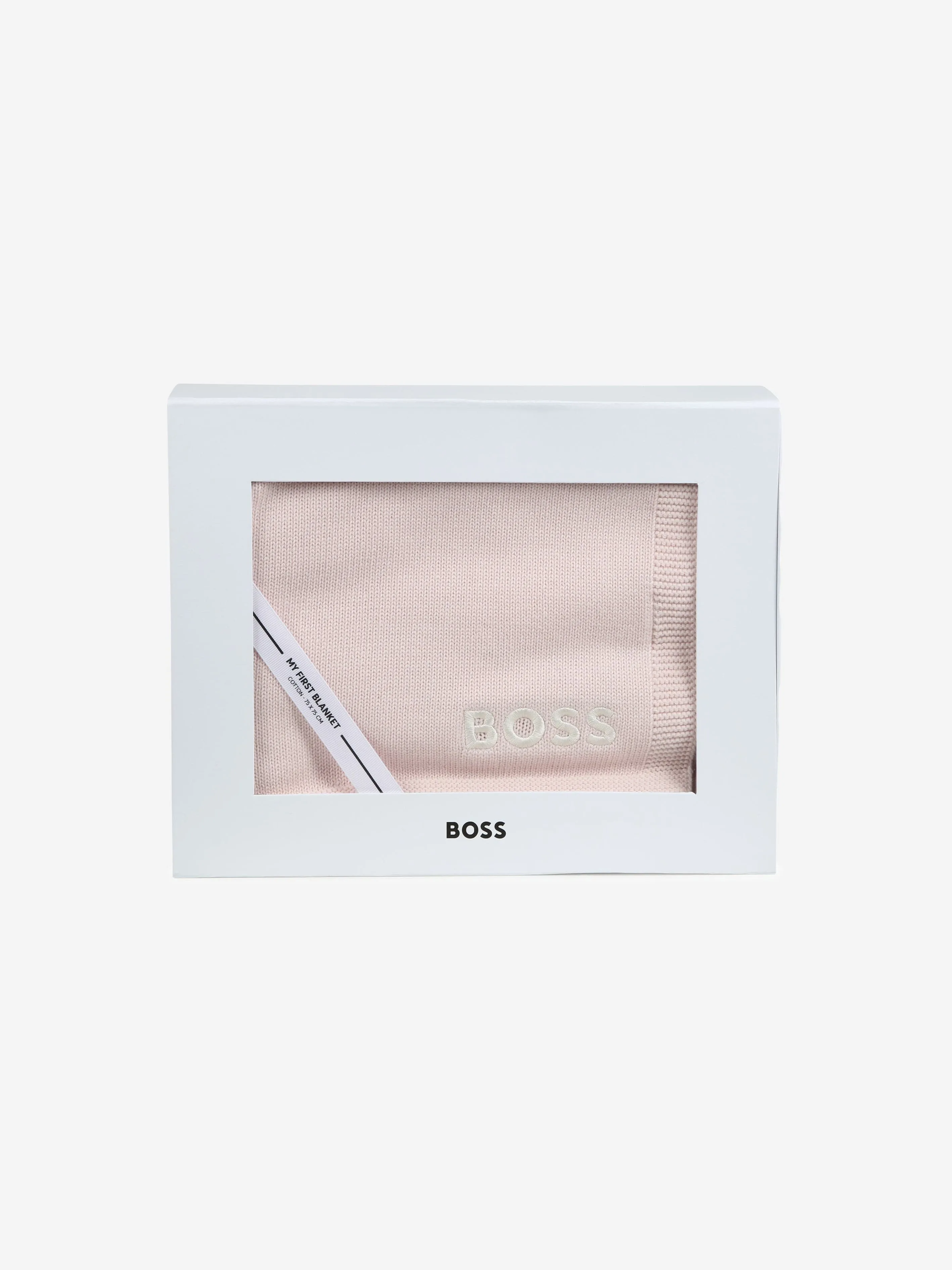 BOSS Baby Girls Embroidered Logo Blanket in Pink
