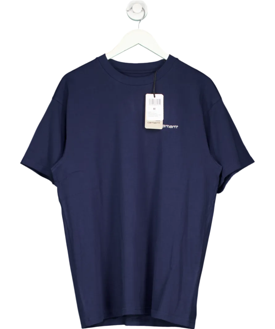 Carhartt WIP Blue Script Embroidery T-shirt UK M