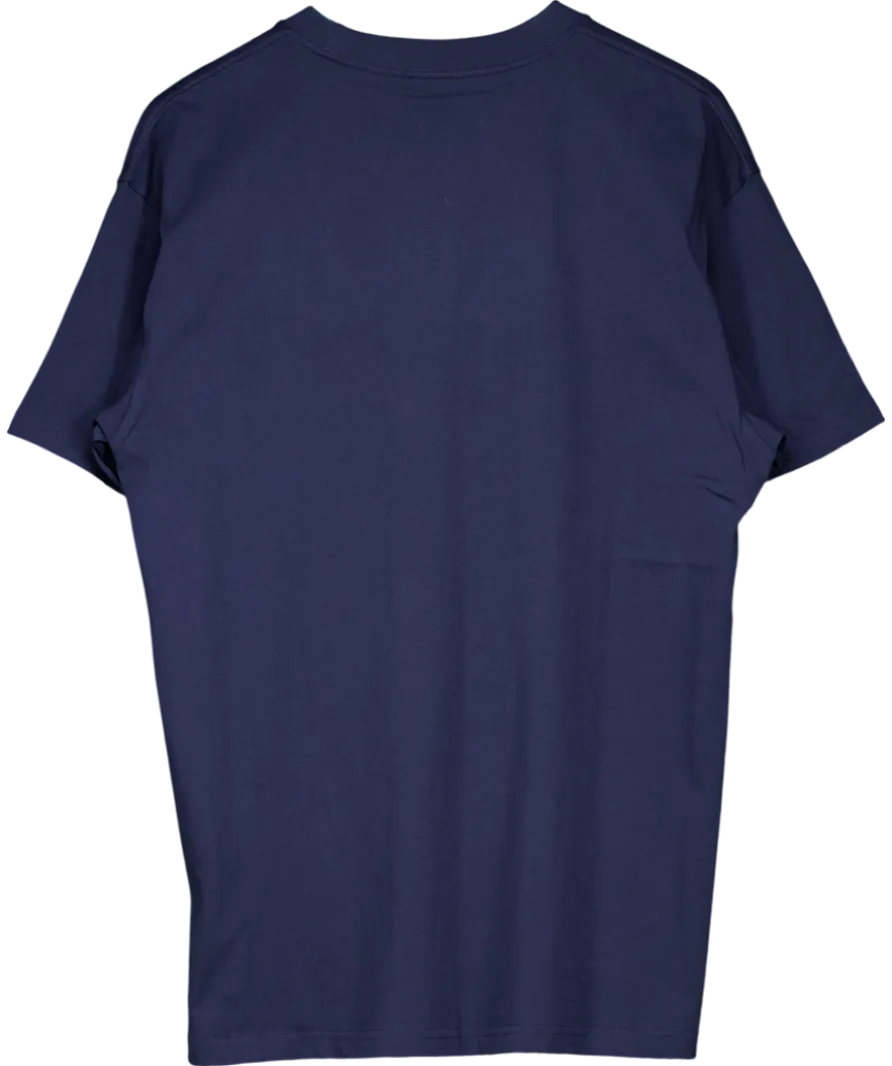 Carhartt WIP Blue Script Embroidery T-shirt UK M