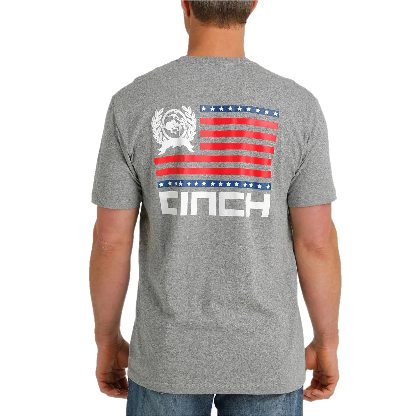 Cinch Men's Grey Patriotic T-Shirt
