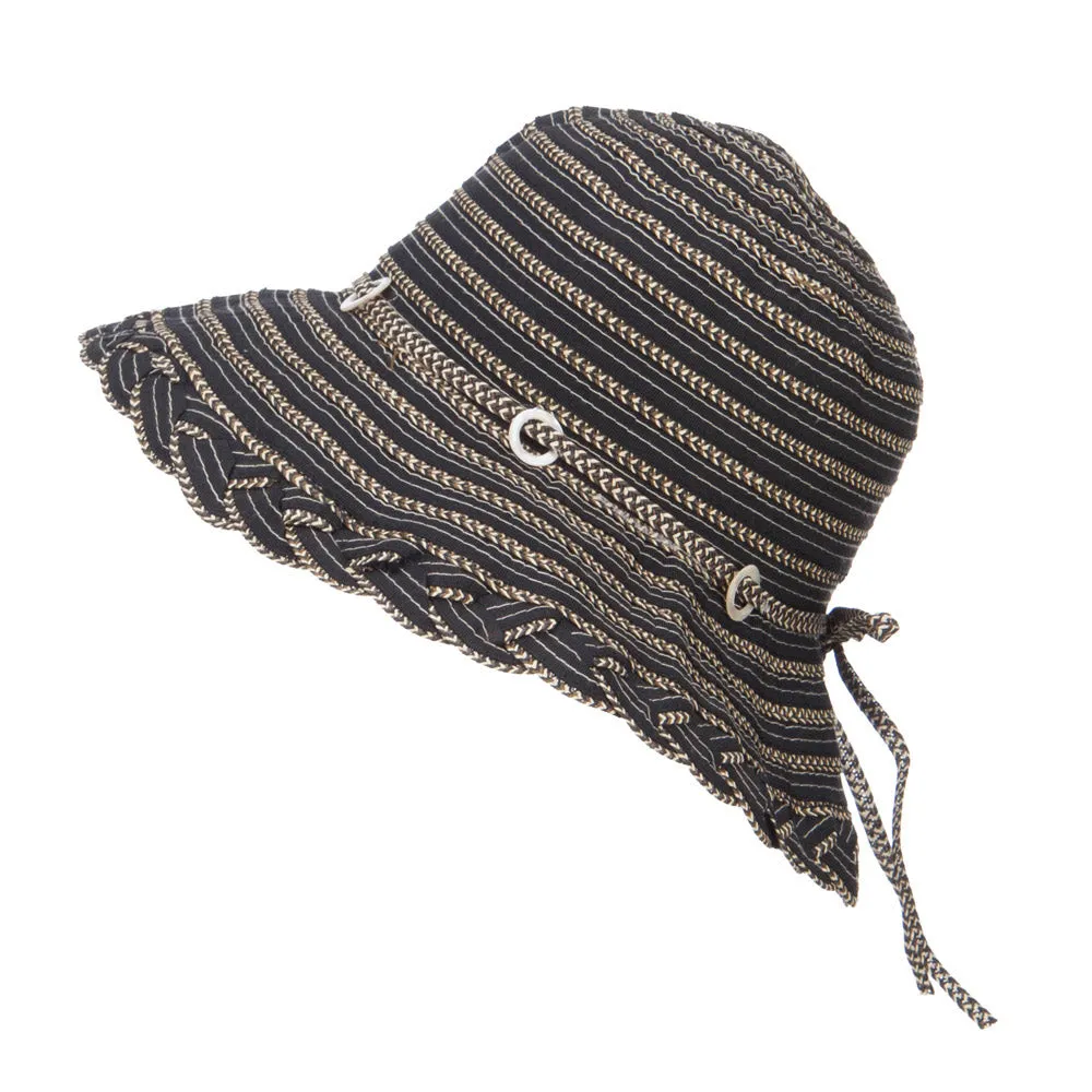 Classic Braid Striped Bucket Hat