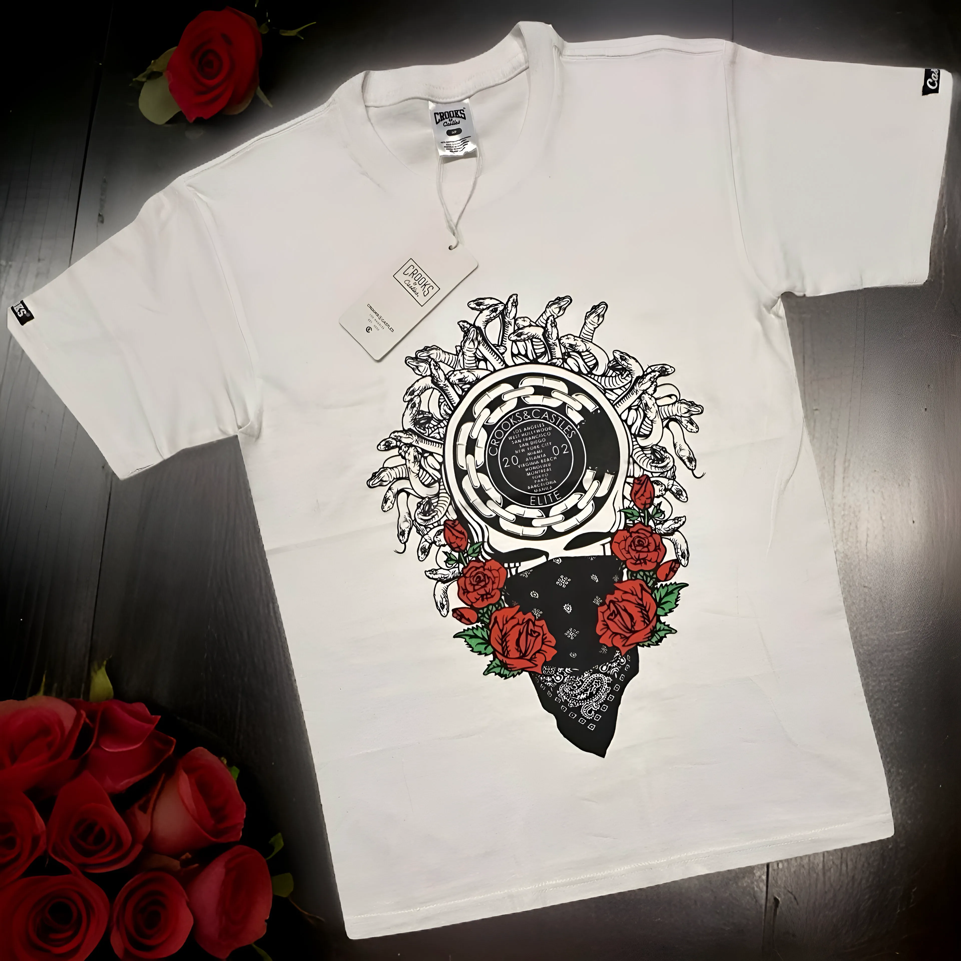 *CROOKS & CASTLES* (WHITE) SHORT SLEEVE T-SHIRTS