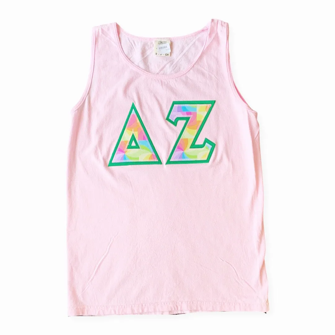 DELTA ZETA DOUBLE APPLIQUE TANK