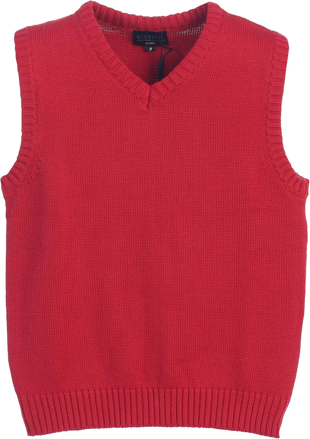 Gioberti Boy's V-Neck 100% Cotton Knitted Pullover Sweater Vest