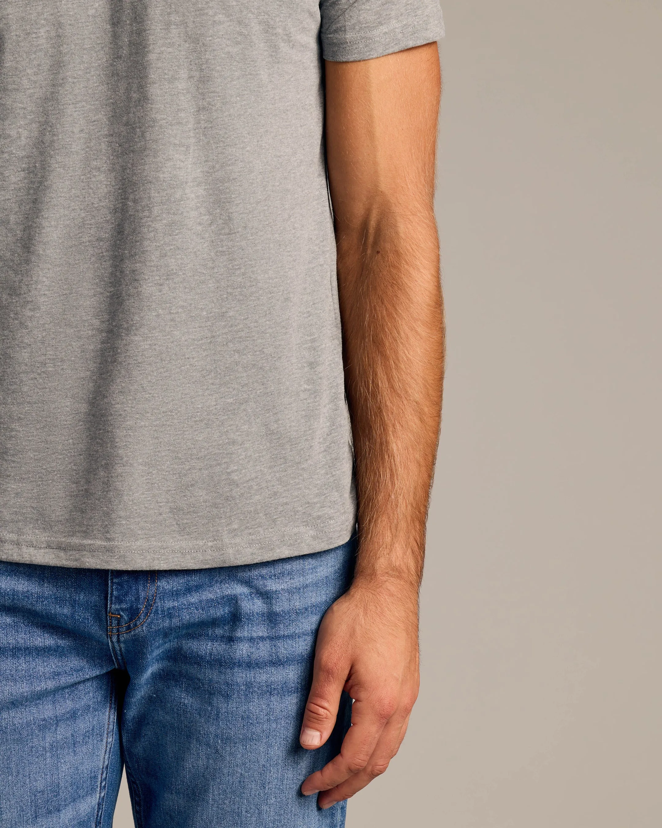 Heather Gray Short Sleeve Crew Neck Tee
