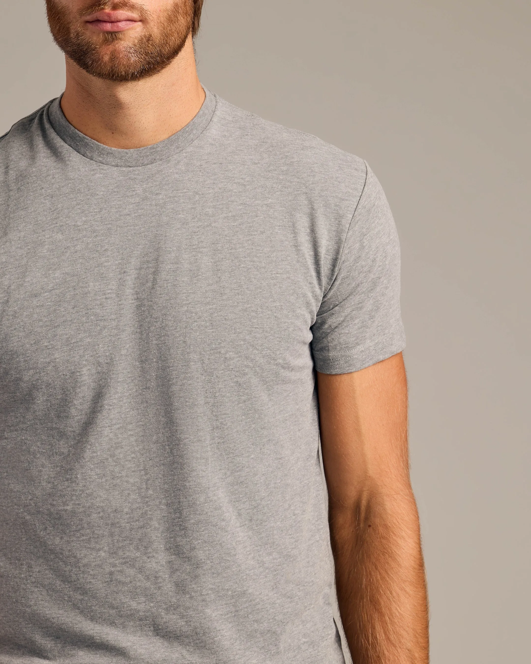 Heather Gray Short Sleeve Crew Neck Tee