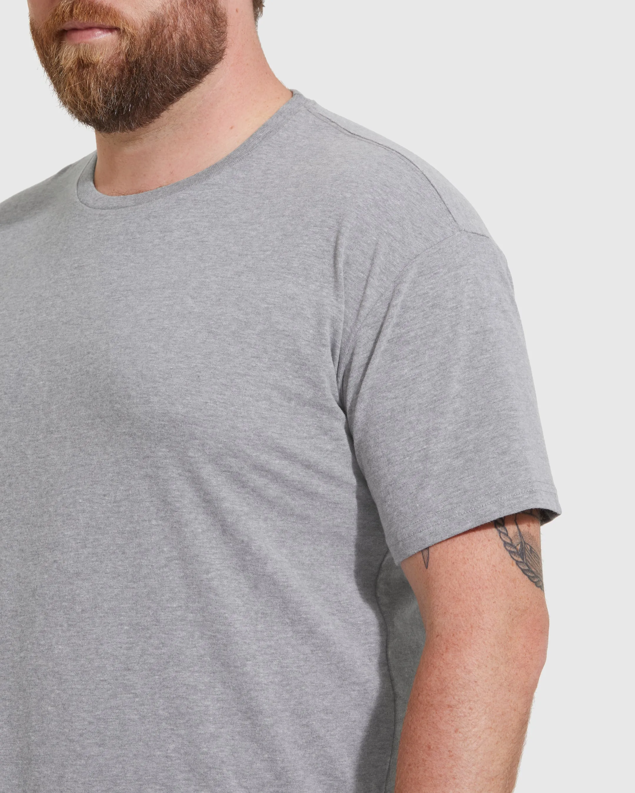 Heather Gray Short Sleeve Crew Neck Tee