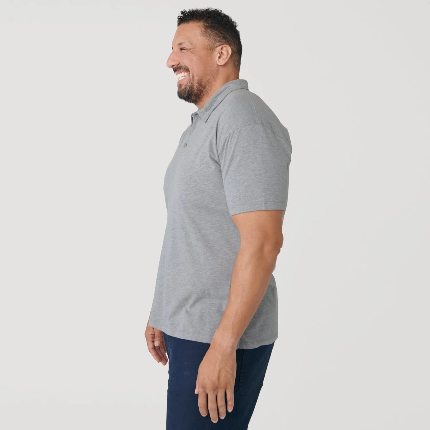 Heather Gray Short Sleeve Polo
