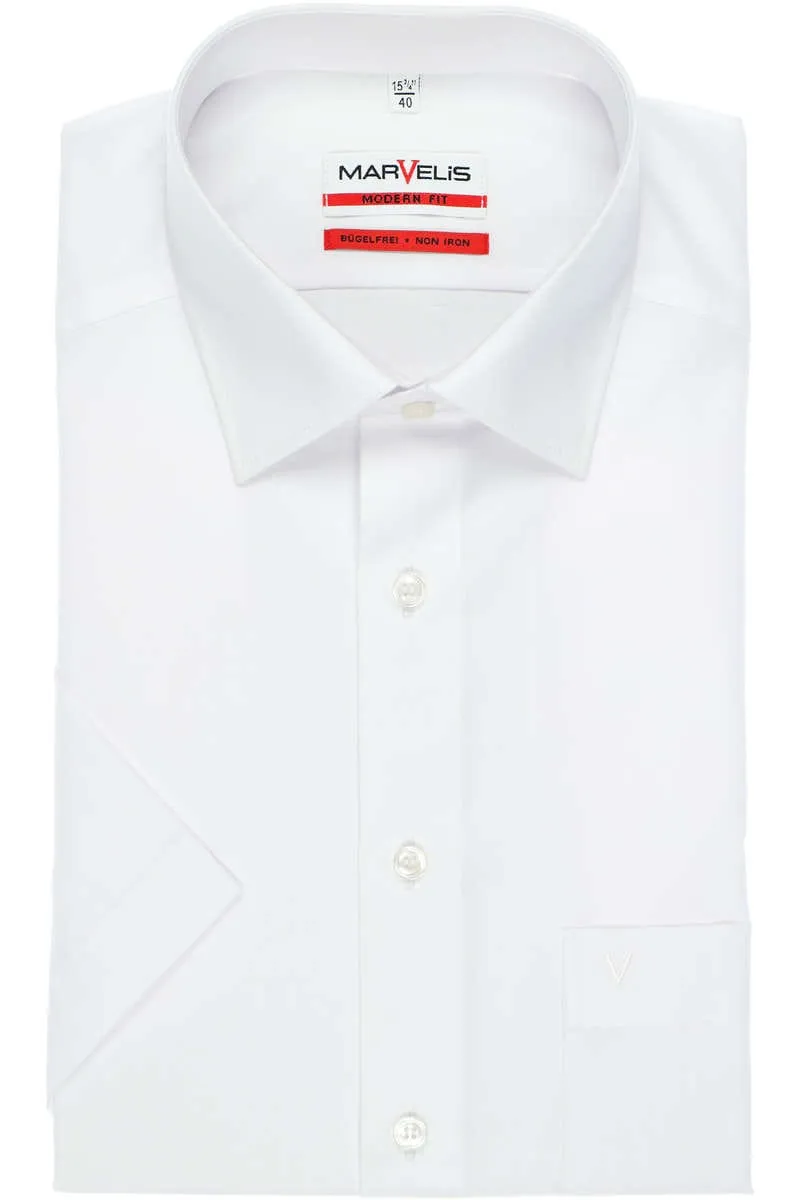 MarVelis - White Short Sleeve Shirt (Size XXL Only)