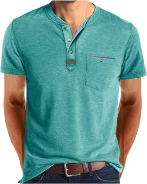 Men's Short Sleeve Polo Shirt Casual Classic Cotton Summer Lightweight T Shirts Golf Tee Tops with Pocket