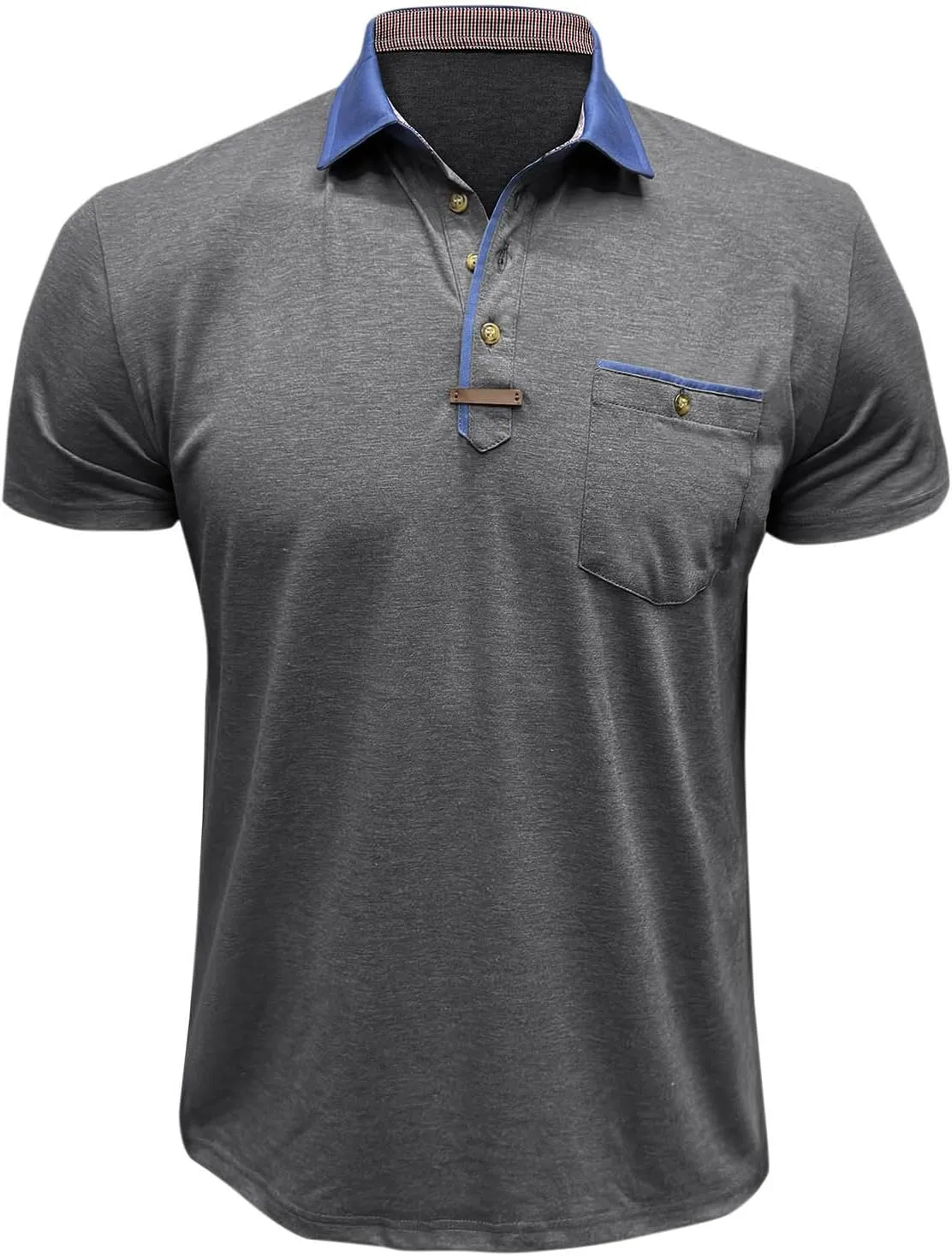Men's Short Sleeve Polo Shirt Casual Classic Cotton Summer Lightweight T Shirts Golf Tee Tops with Pocket