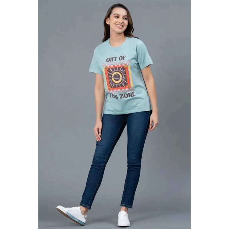 Mode by RedTape Half Sleeves Cotton T-Shirt for Women | Comfortable & Breathable Round Neck Cotton T-Shirt