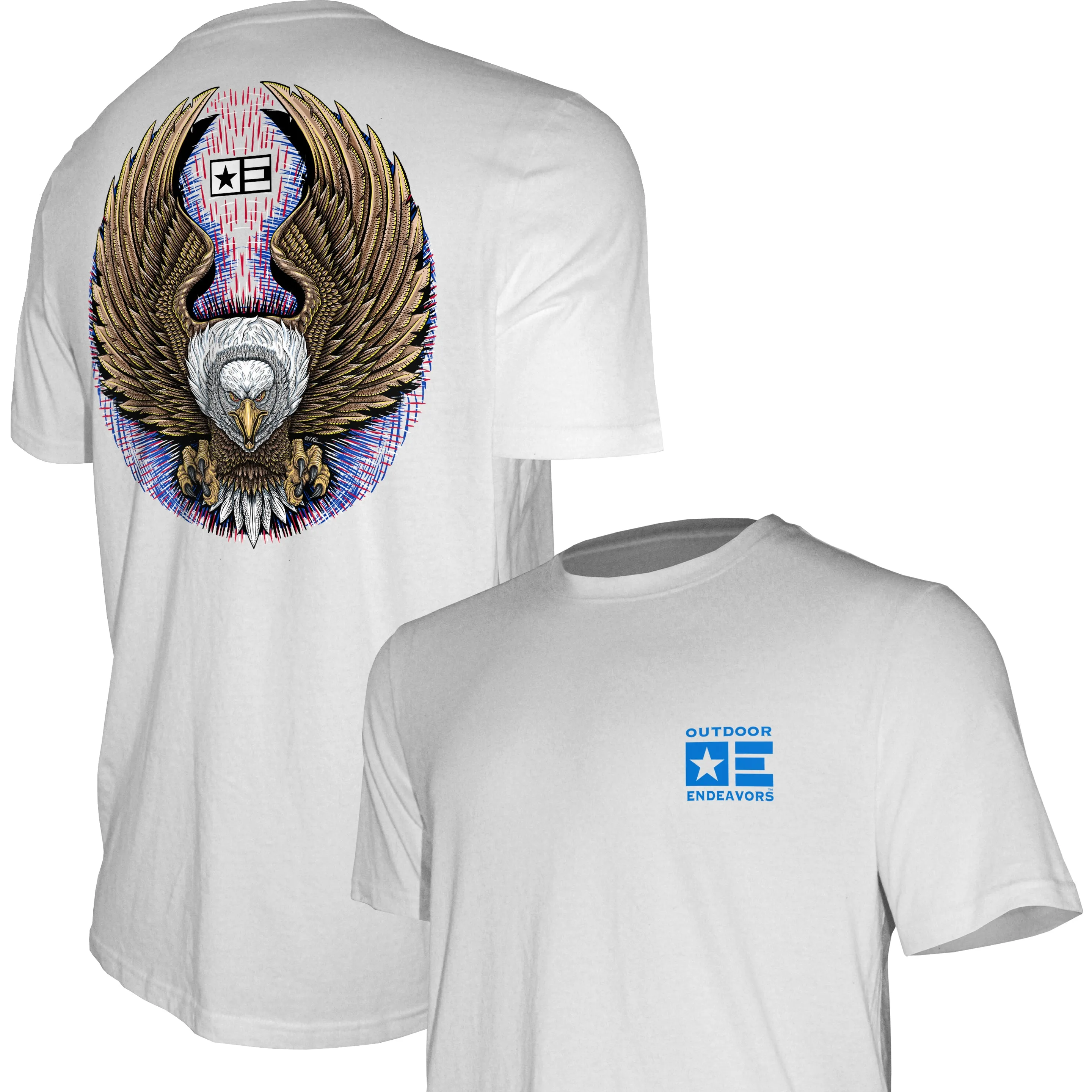Outdoor Endeavors Patriotic - Graphic Tee - Diving Eagle