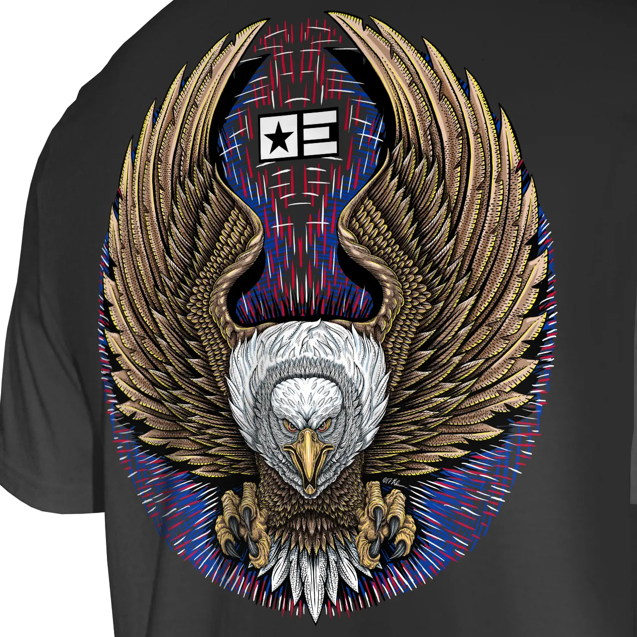 Outdoor Endeavors Patriotic - Graphic Tee - Diving Eagle