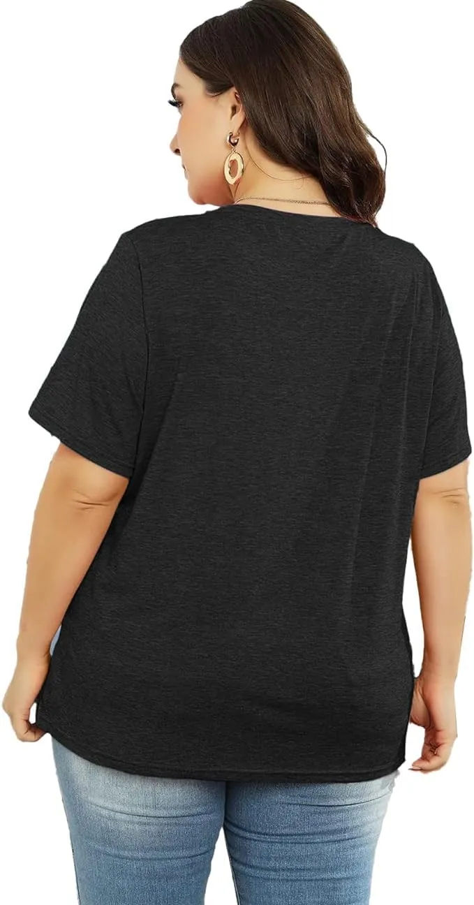 Plus Size Tops Sunflower Shirts for Women Flower Graphic Tees Shirts Summer Inspirational Tshirt