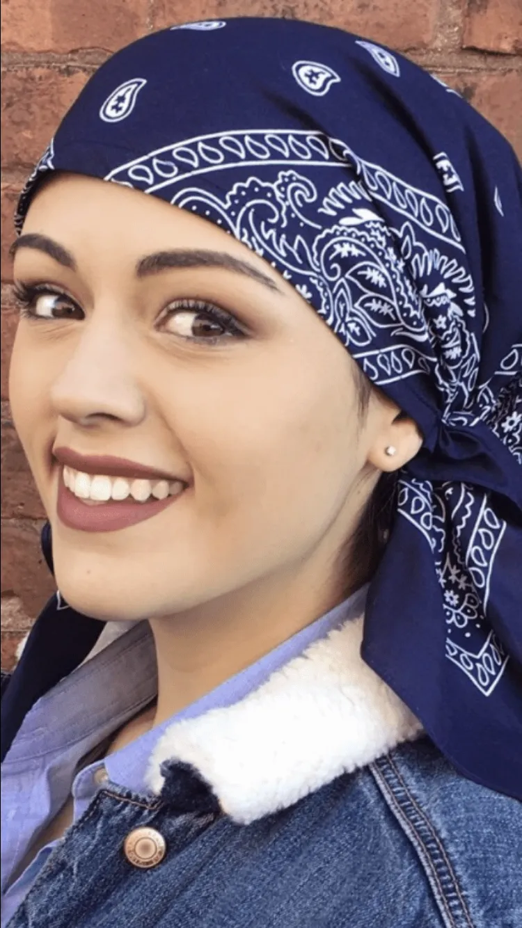 Rodeo Western Cowboy Cowgirl Pre Tied Bandana Retro Scarf For Hair 100% Cotton