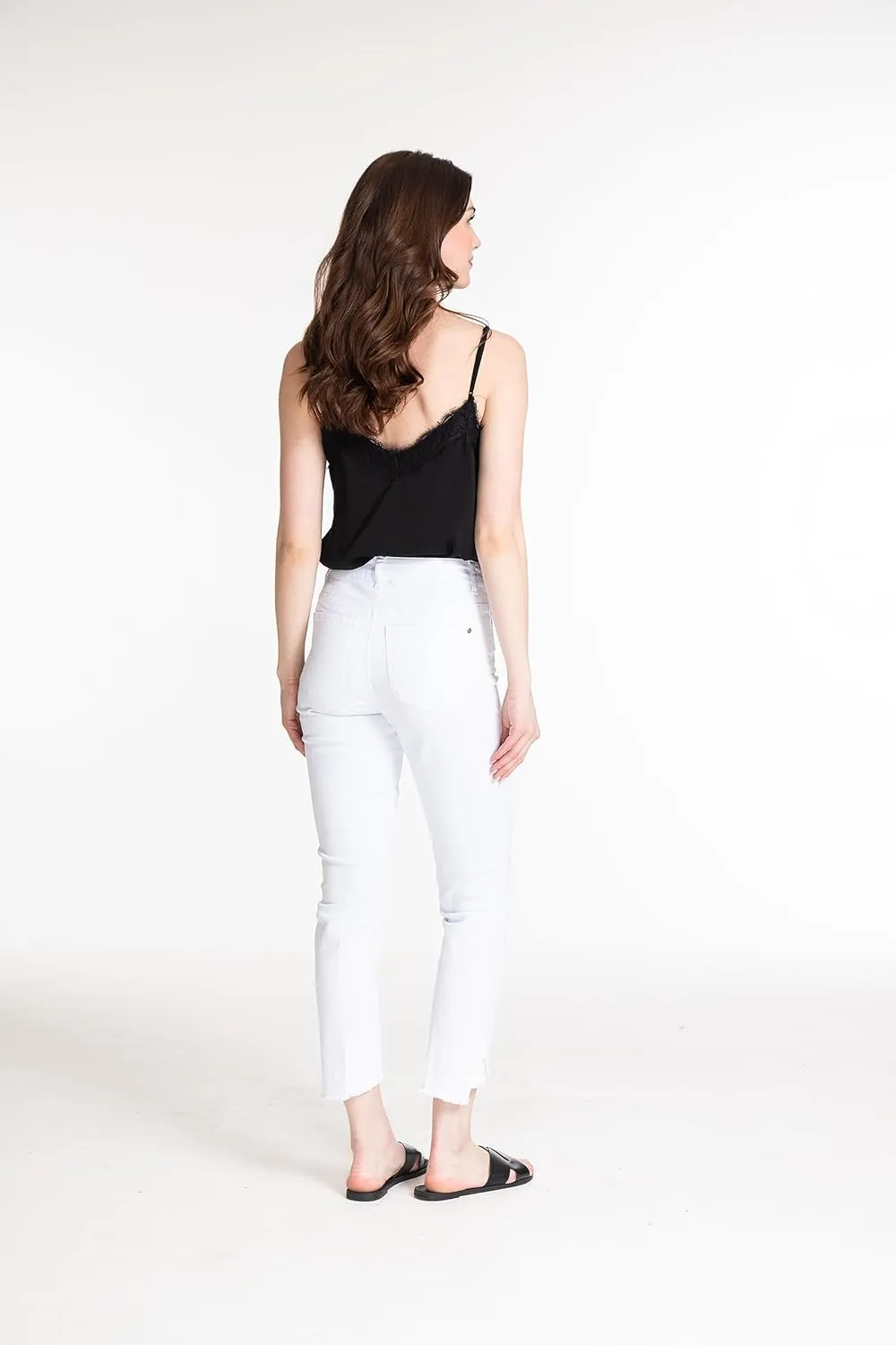 SLIM-SATION Women's Five Pocket Crop Jean with Contour Waist