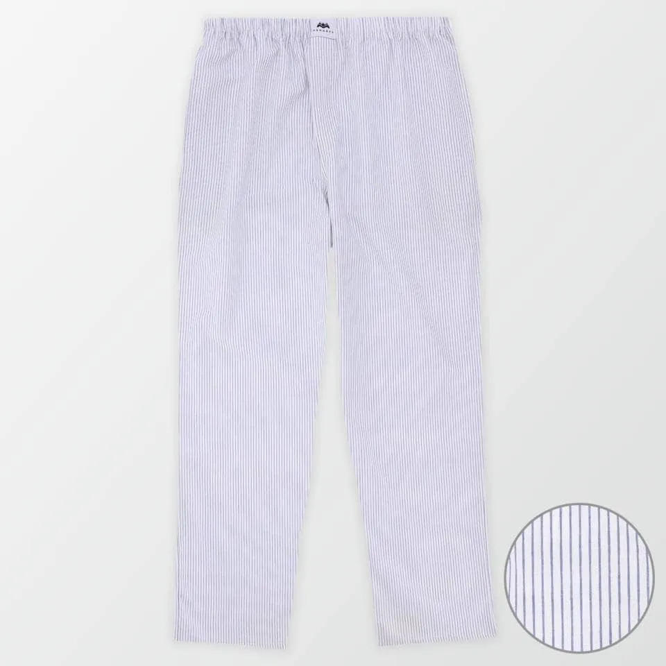 Woven Pajama Pants – Grey and White