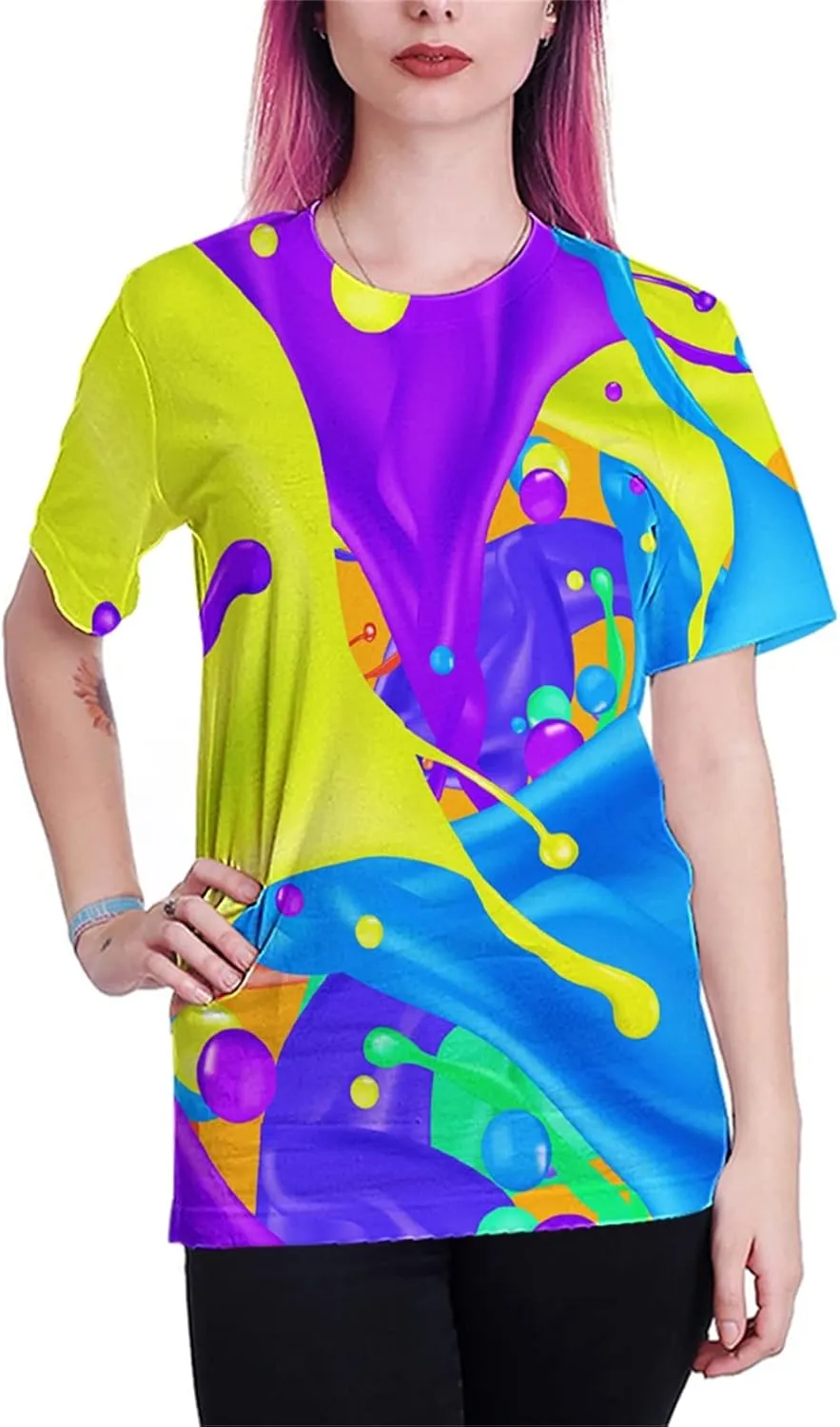 Yasswete Men and Women Shirts Unisex 3D Fashion Printed Shirts for Adults Short Sleeve Top T-Shirts